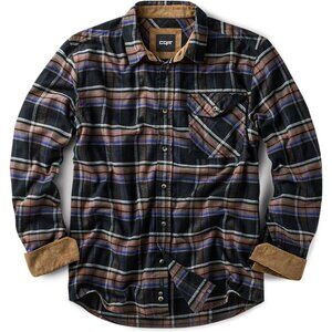 Mens Plaid Coal Miner Cotton Flannel Shirt Long Sleeve Casual Outdoor Plaid